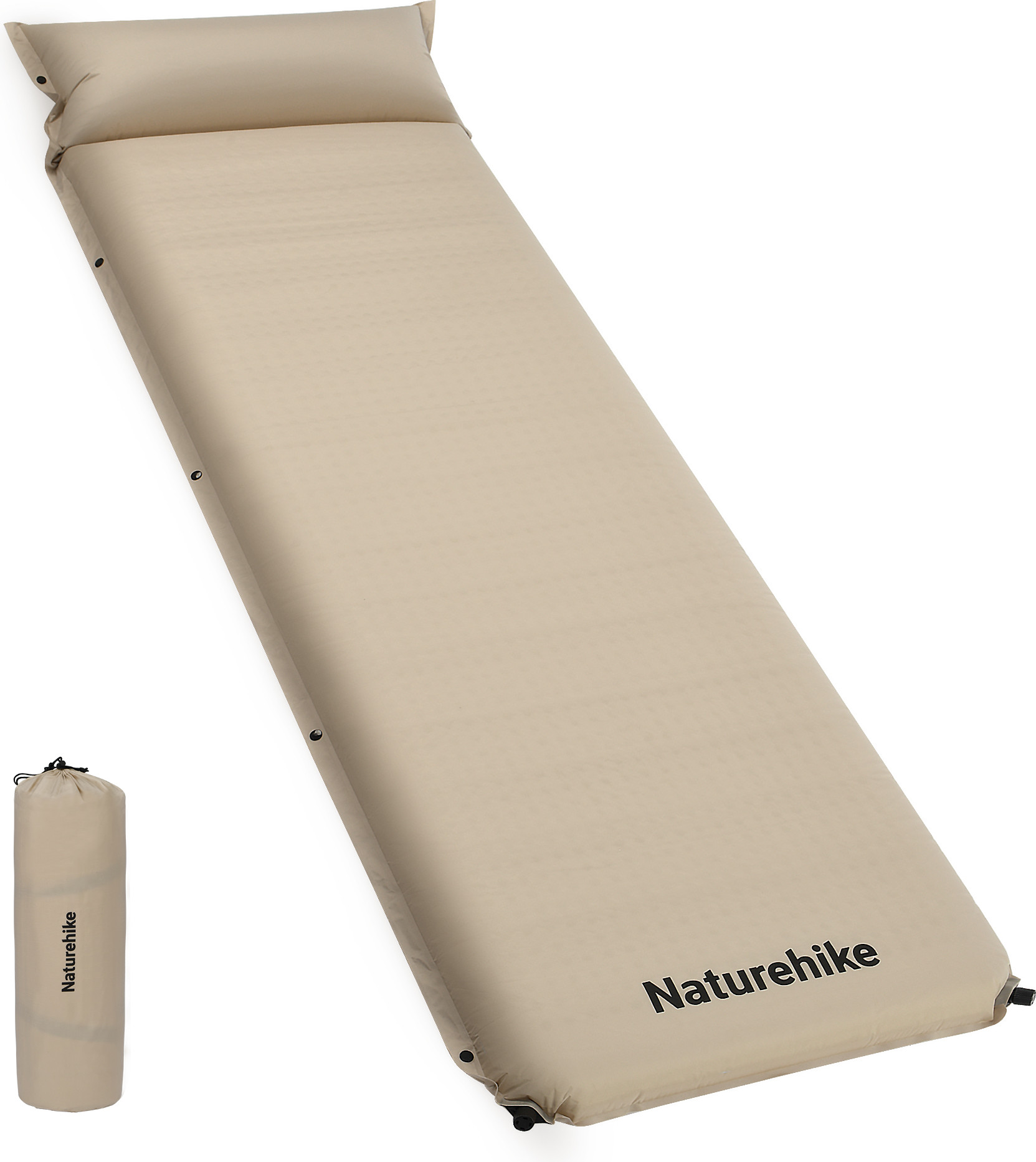 Туристический коврик Naturehike 200х63х10см / CNK2450WS020-KHP (с подушками, бежевый) — фото 2