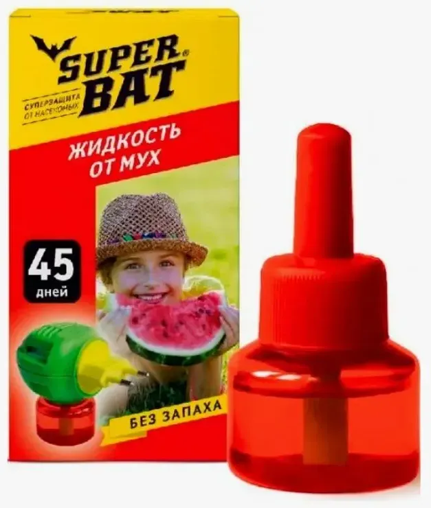 Наполнитель для фумигатора Super Bat 45 дней от мух и комаров (30мл) — фото 2