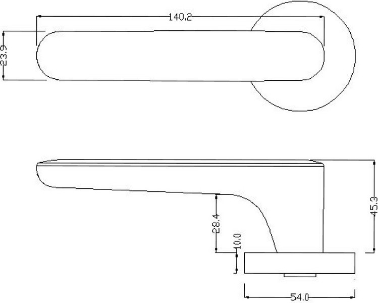 Ручка дверная Lockstyle Ellipse ZR MAB (французская бронза) — фото 3