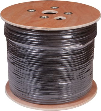 Кабель Rexant U/UTP CAT 5е PE 10PR 24AWG / 01-1121-R (305м, черный) — фото 1