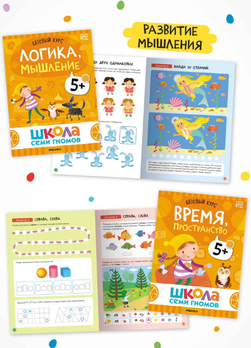 Набор развивающих книг Мозаика-Синтез Школа Семи Гномов. Годовой базовый курс 5+ / МС14058 — фото 5
