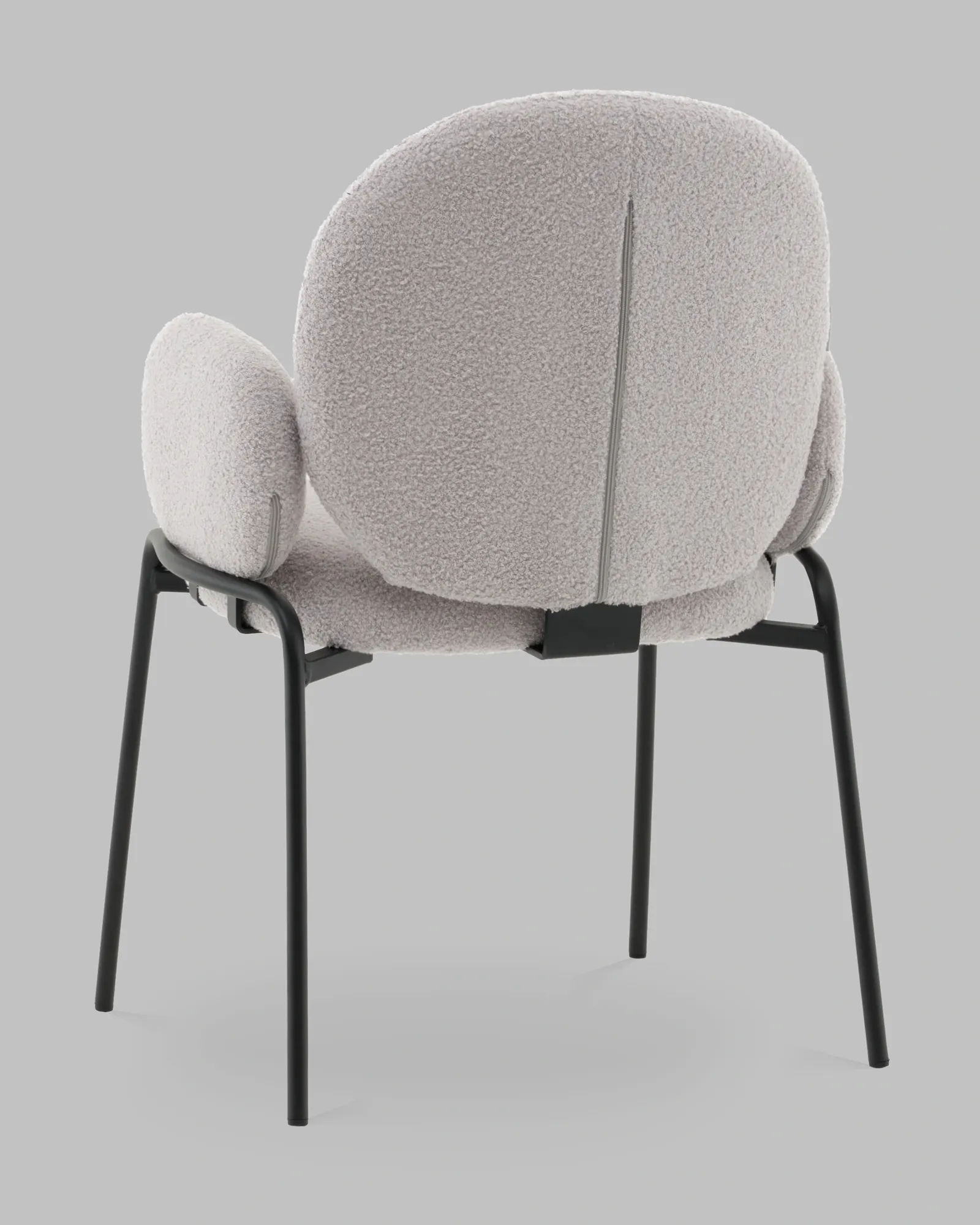 Стул Stool Group Моллек с подлокотниками / AV 338-F81-9005 (букле светло-серый) — фото 4