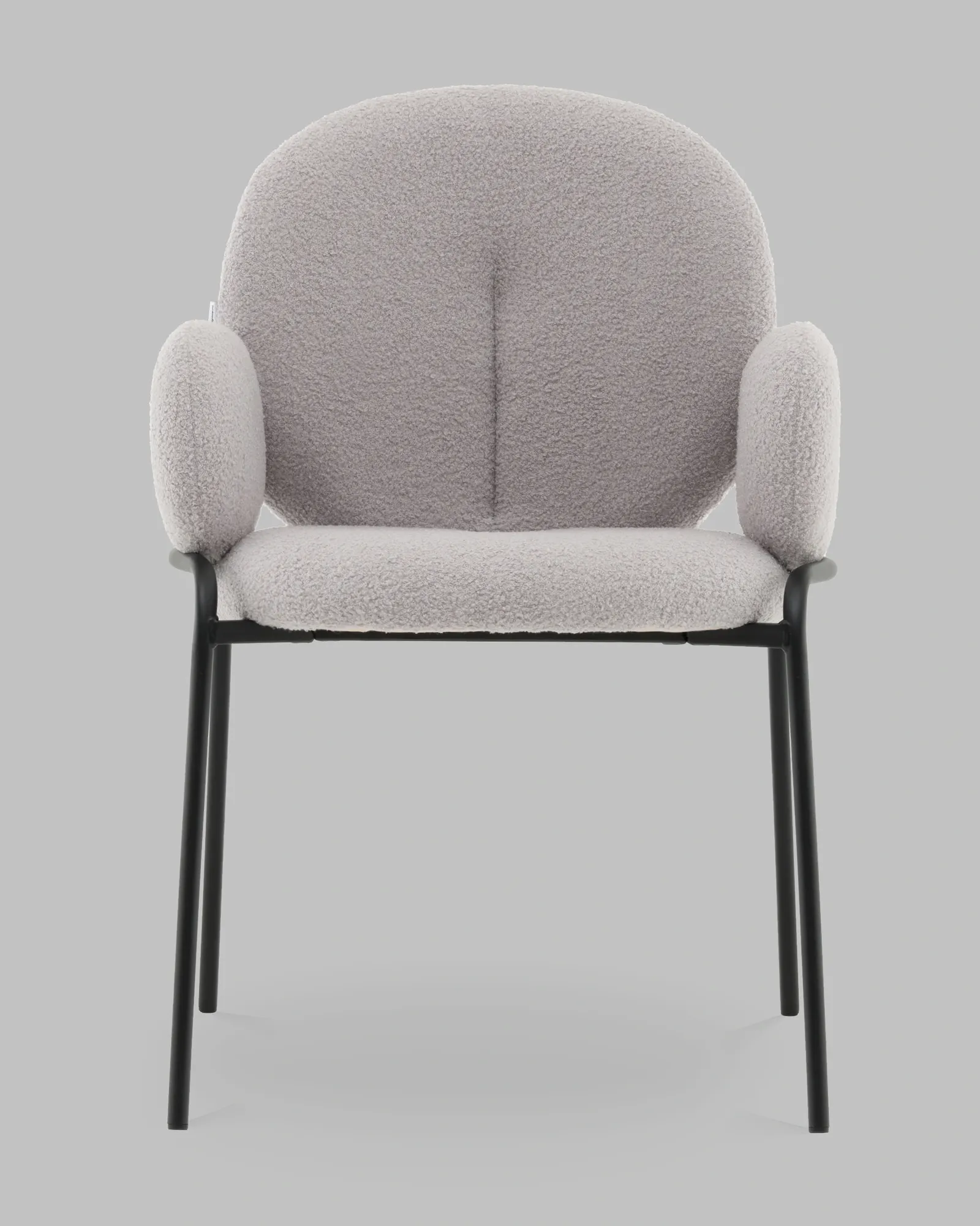 Стул Stool Group Моллек с подлокотниками / AV 338-F81-9005 (букле светло-серый) — фото 2