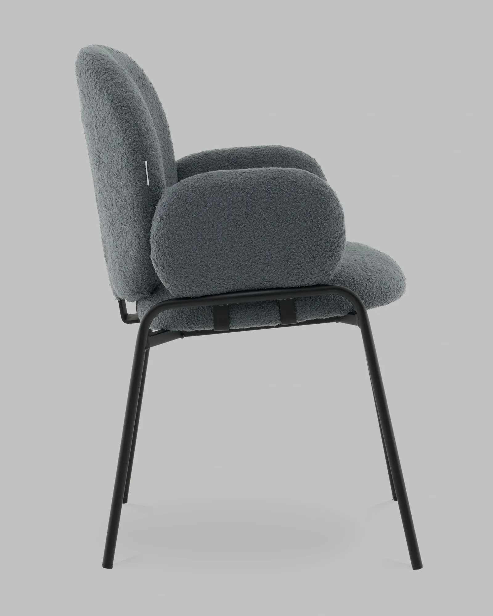 Стул Stool Group Моллек с подлокотниками / AV 338-F83-9005 (букле темно-серый) — фото 3