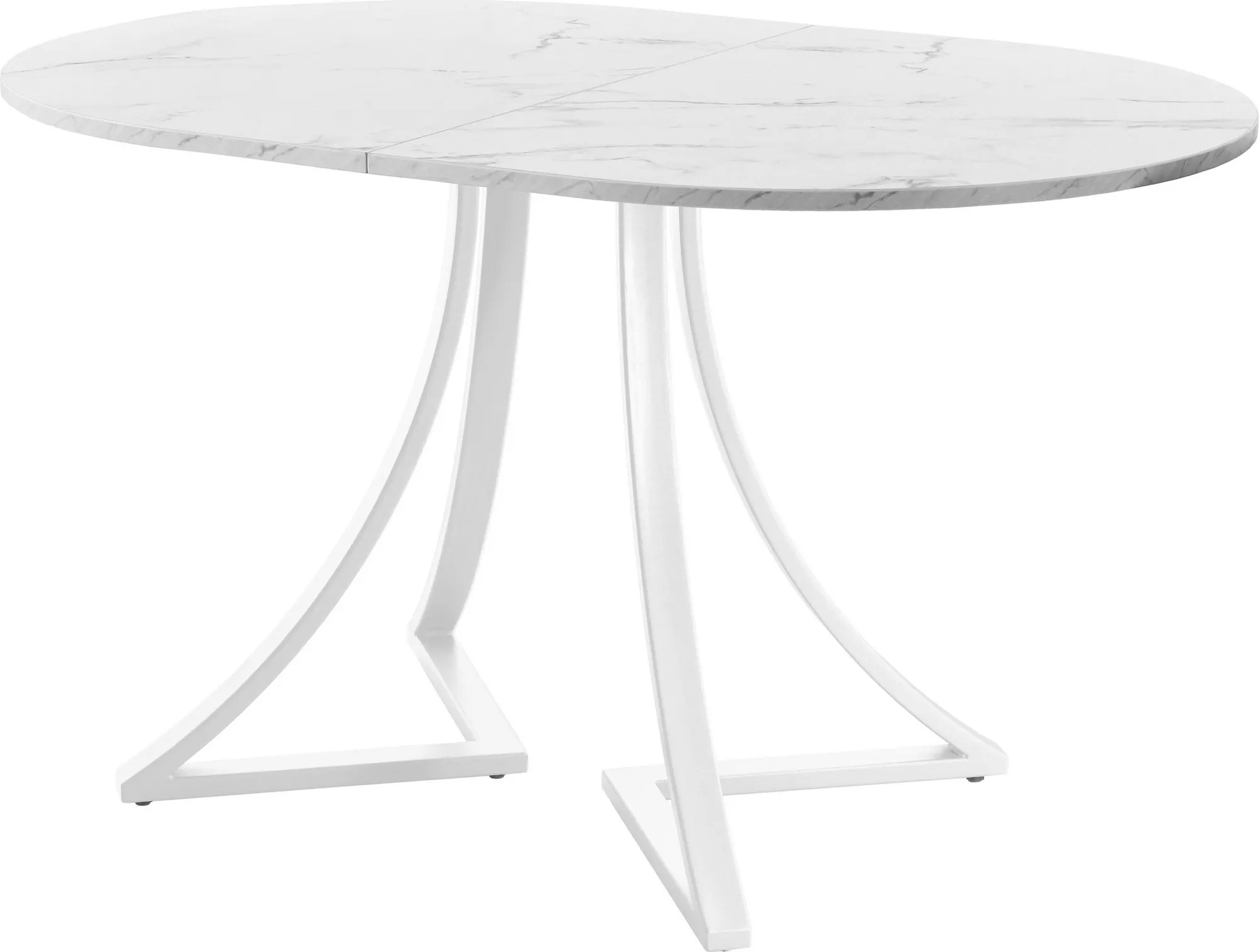 Обеденный стол AMC Elite Е24(1200) D3 (белый/мрамор кристалл)