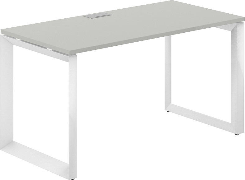Письменный стол Norden 140х70х75 / PR.205.SH.O59.WH (белый/серый бархат)