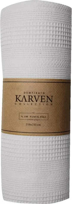 Покрывало Karven Pure Simple Пике Евро 210x235 / PL989 Gri