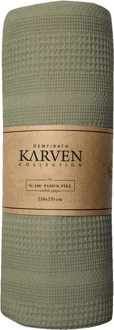Покрывало Karven Pure Simple Пике Евро 210x235 / PL989 Haki