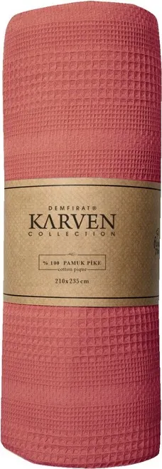 Покрывало Karven Pure Simple Пике Евро 210x235 / PL989 Kiremit