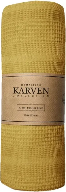 Покрывало Karven Pure Simple Пике Евро 210x235 / PL989 Olive