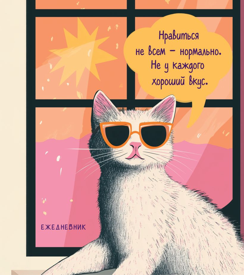 Ежедневник Эксмо Дерзкая киса. Нравиться не всем - нормально / 9785042225437