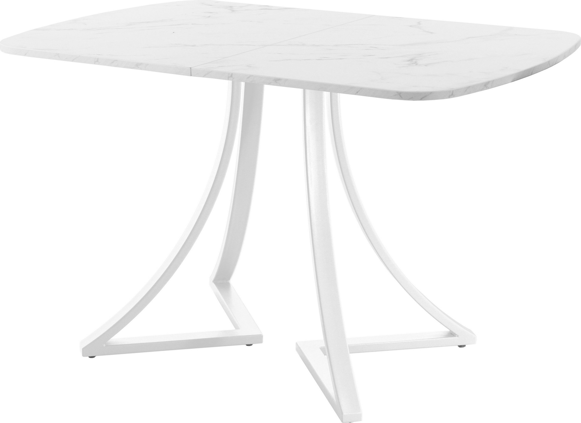 Обеденный стол AMC Elite Е24(1100) D2 (белый/мрамор кристалл)