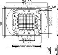Светодиод для светильника Arlight ARPL-100W-EPA-5060-WW / 018445 — фото 3