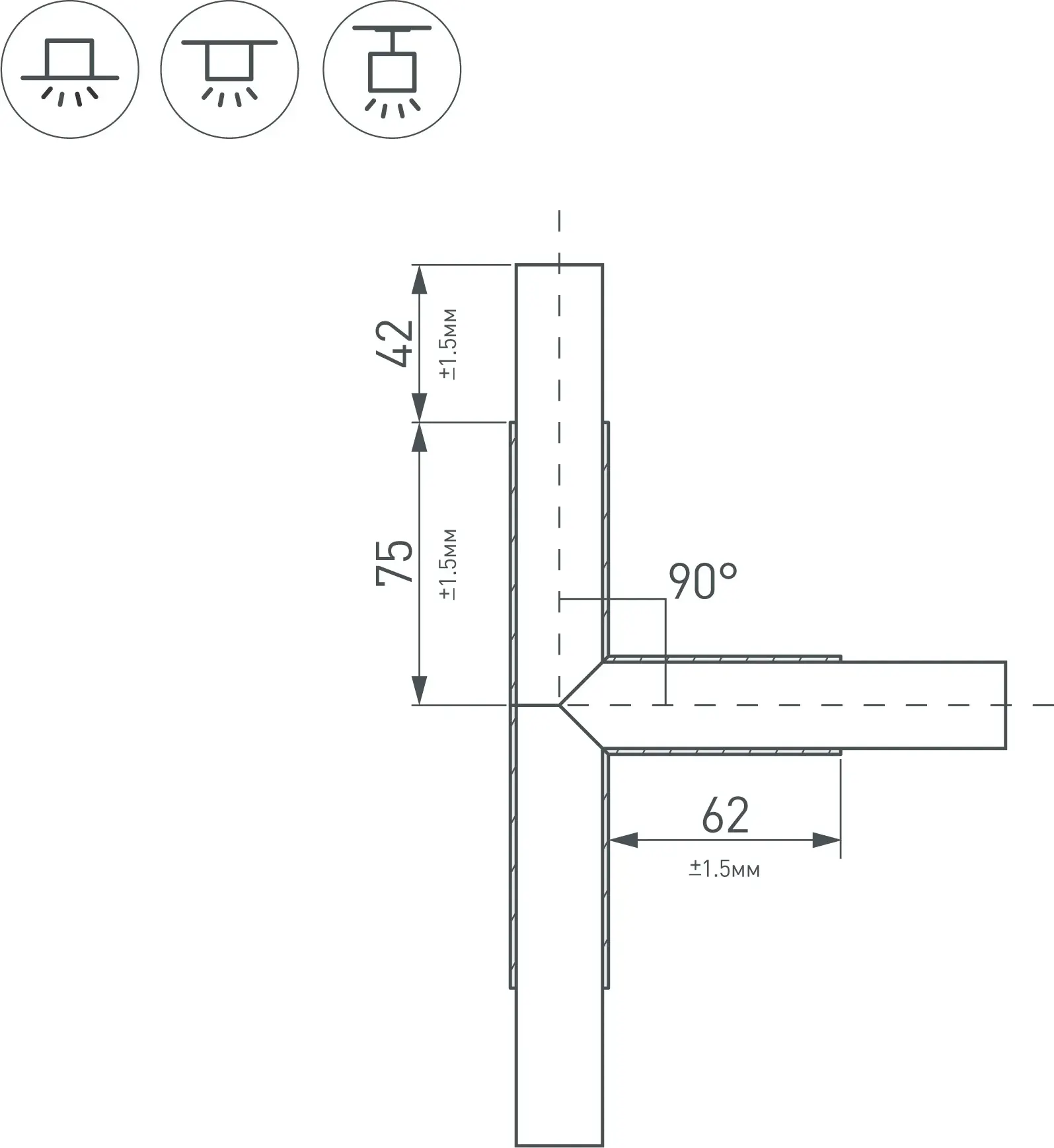 Угол профиля для светодиодной ленты Arlight PLS-LOCK-H25-T90 / 026243 — фото 2