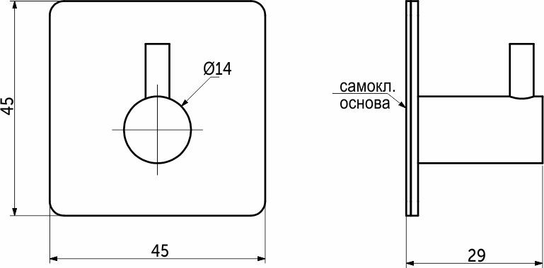 Набор крючков для одежды AKS Play / 117 008 (черный, 8 шт) — фото 2