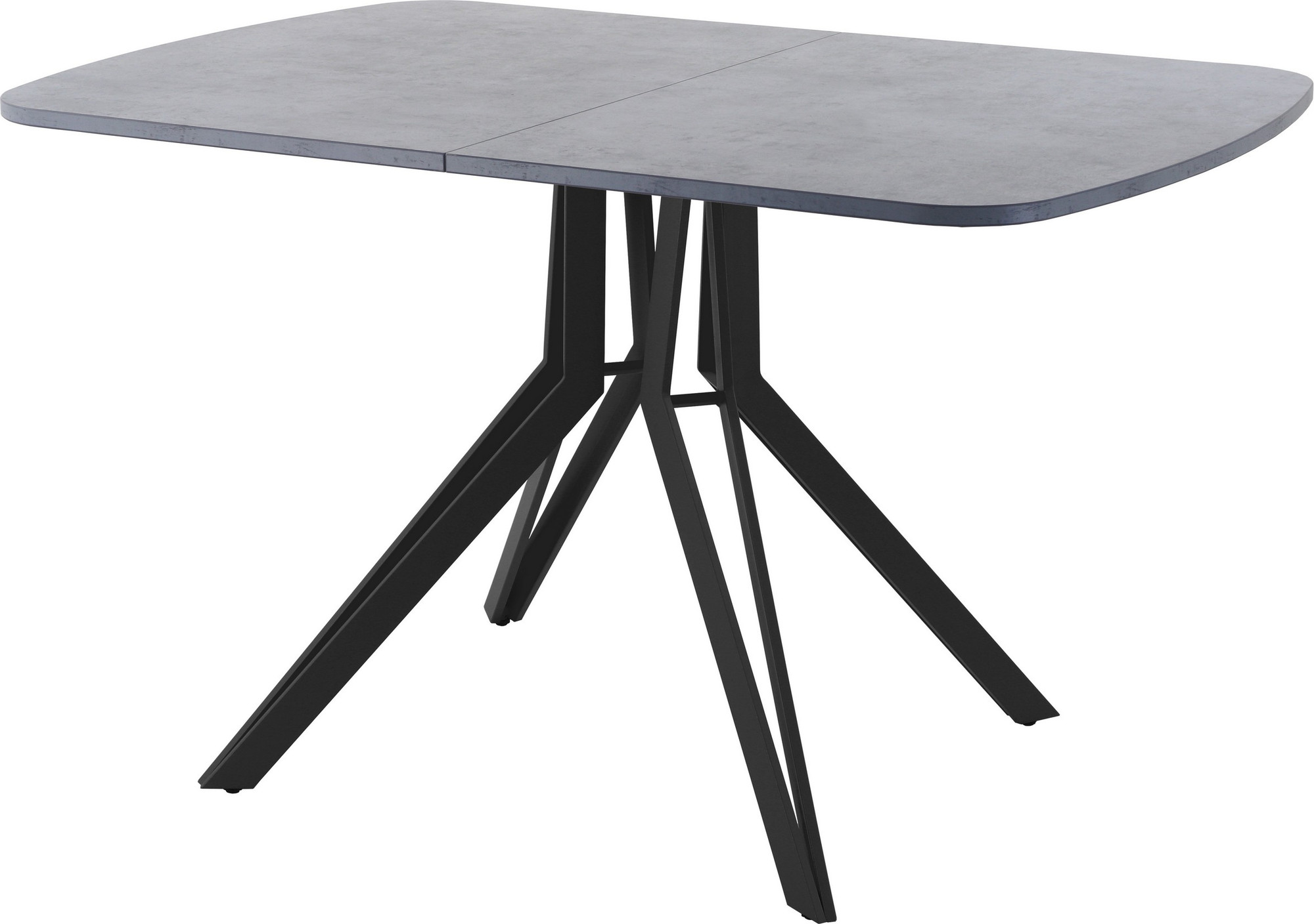 Обеденный стол AMC Elite Е21(1200) D2 (черный/бетон чикаго светло-серый)