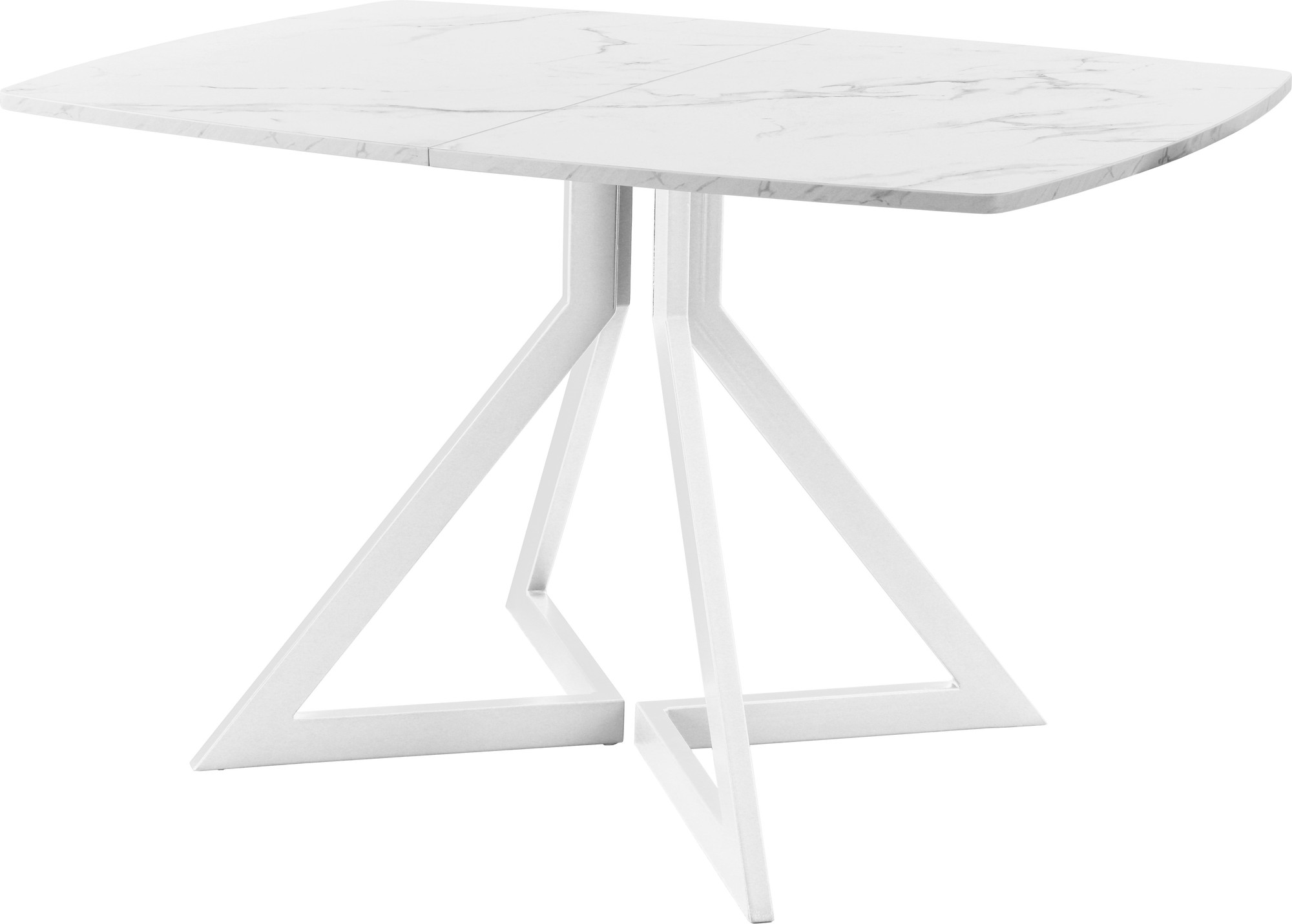Обеденный стол AMC Elite / Е20(1200) D6 (белый/мрамор кристалл)