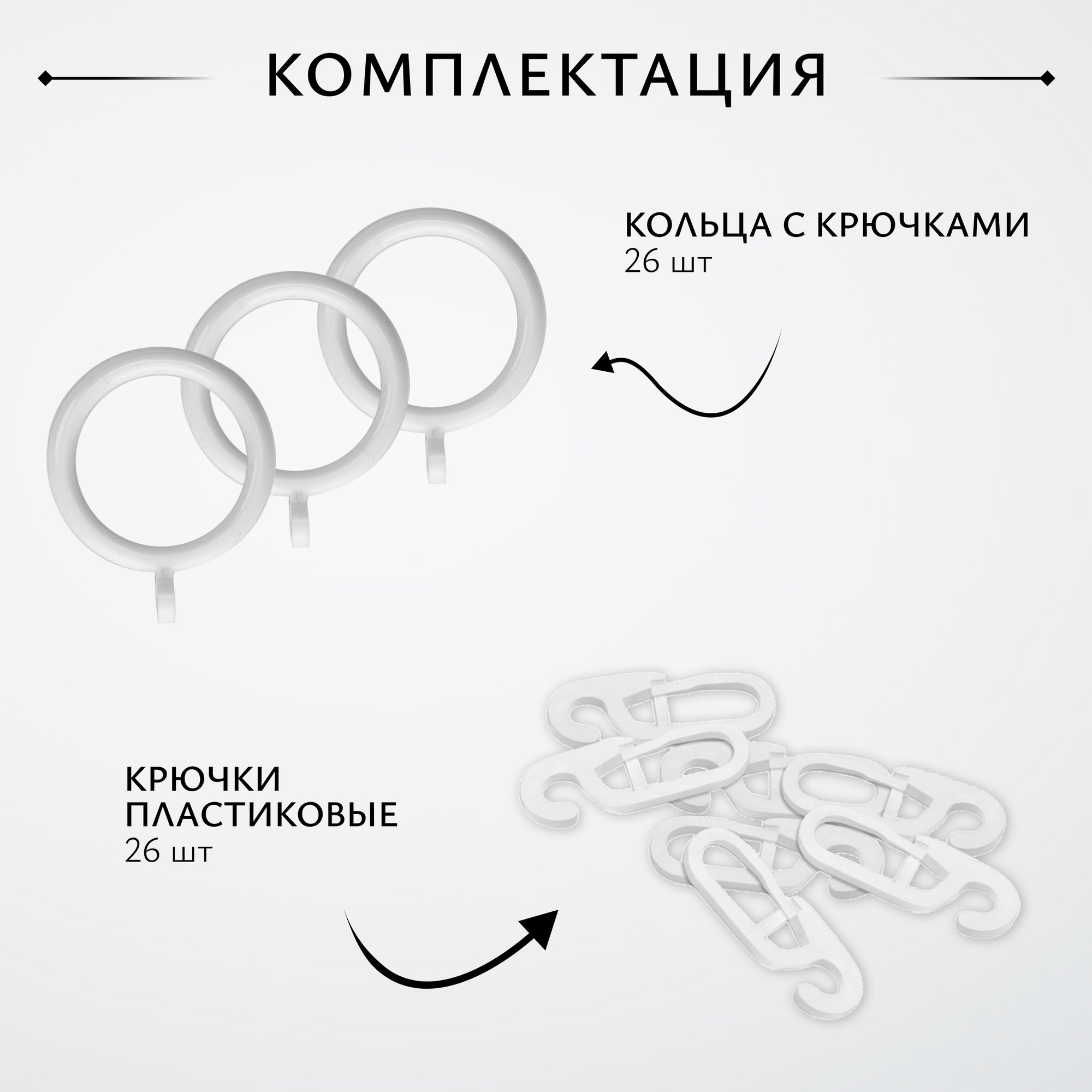 Карниз для штор Sundays Home Волна Шар Перламутр 25мм+19мм двухрядный (белый глянец,1.6м) — фото 3