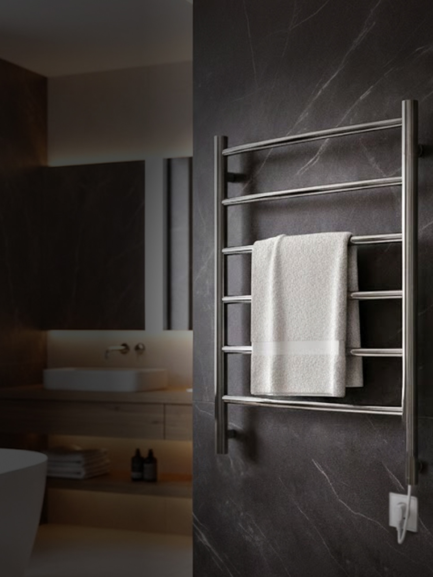 Полотенцесушитель электрический Saniteco LD0190 (65x50, хром) — фото 6