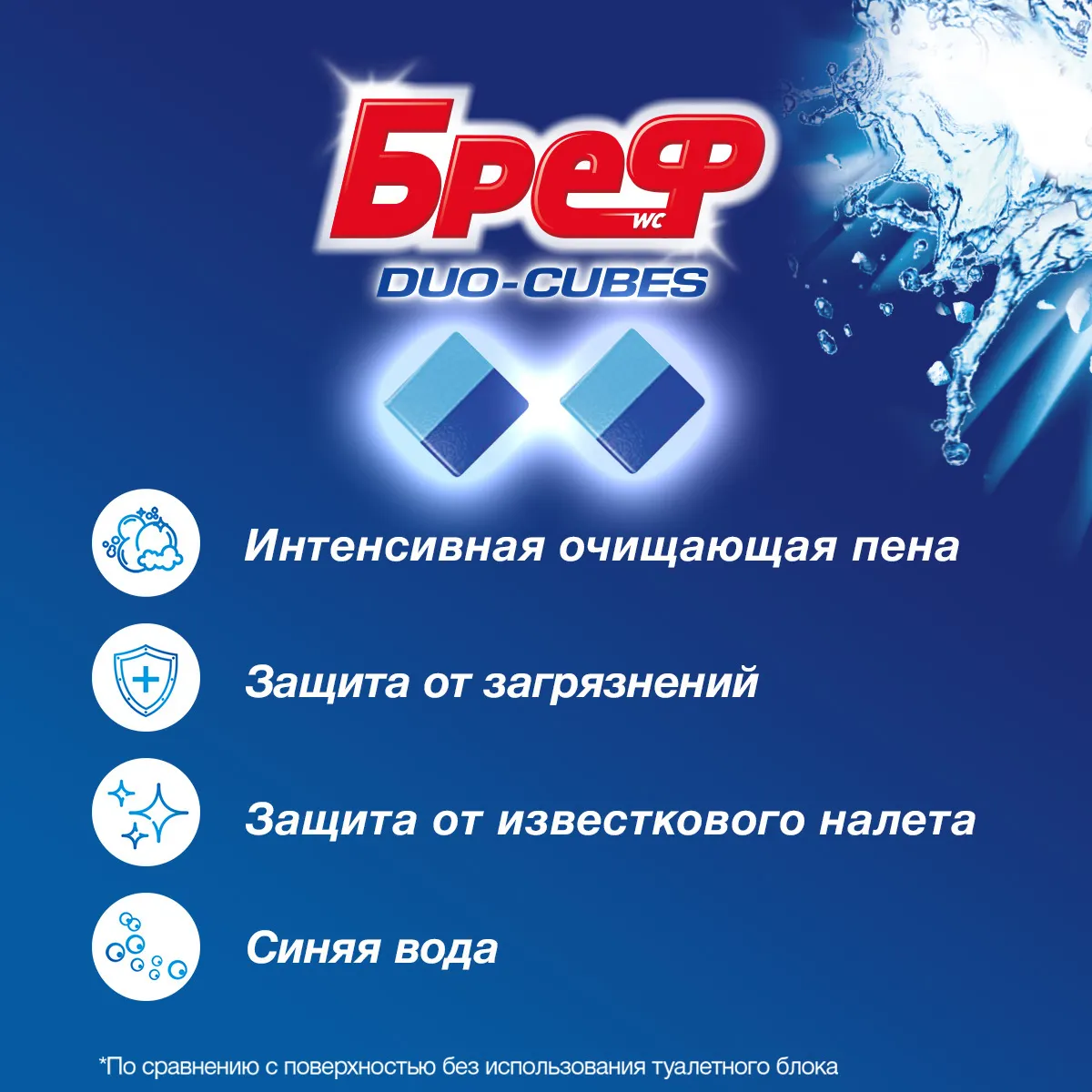 Чистящее средство для унитаза Бреф Duo-Cubes Океан (2x50г) — фото 7