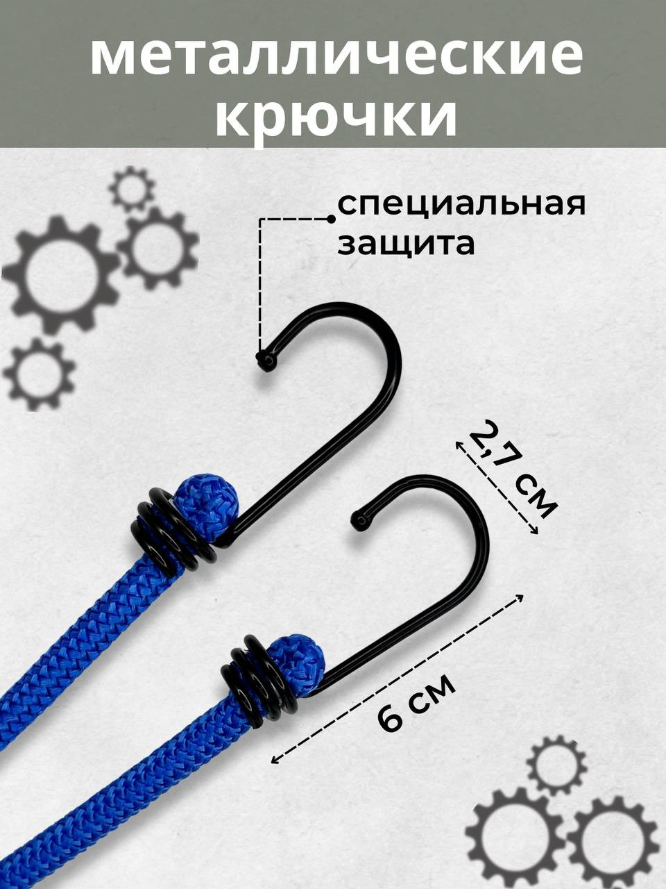 Фиксатор багажа Мегакорд 8мм / 010649 (1.5м, синий) — фото 4