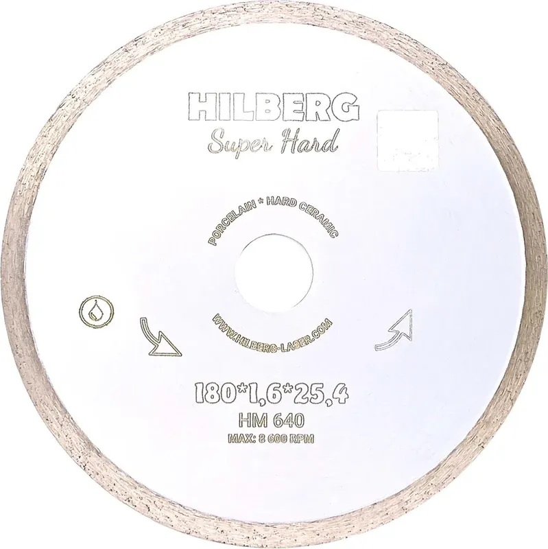 Отрезной диск алмазный Hilberg Hilberg Super Hard 180x10x25.4 / HM640