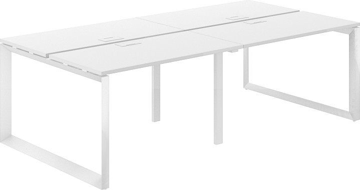 Комплект письменных столов Norden 240х143.8х75 / PR.254.WH.O59.WH (белый/белый)