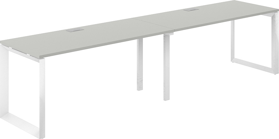 Комплект письменных столов Norden 320х70х75 / PR.228.SH.O59.WH (белый/серый бархат)