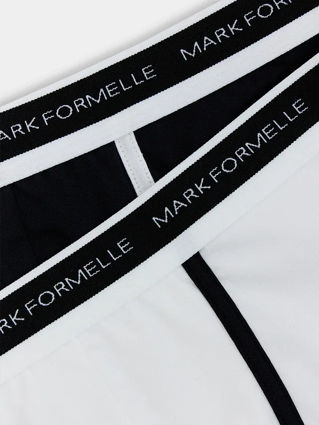 Комплект мужских трусов Mark Formelle 411165-2 (р.94-104, белый/черный) — фото 3
