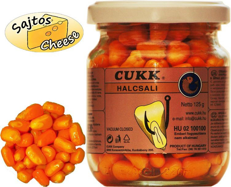 Насадка рыболовная CUKK Кукуруза сладкая Сыр / 4858 (220мл, оранжевый)