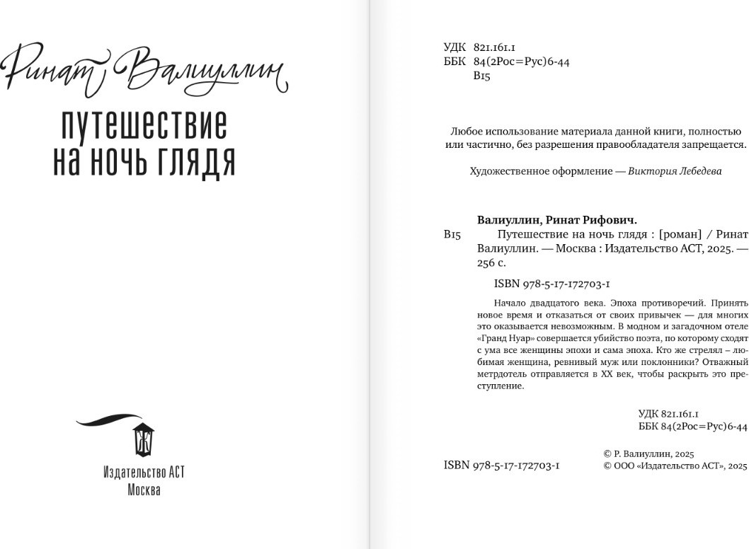 Художественная книга АСТ Путешествие на ночь глядя, твердая обложка (Валиуллин Ринат) — фото 4