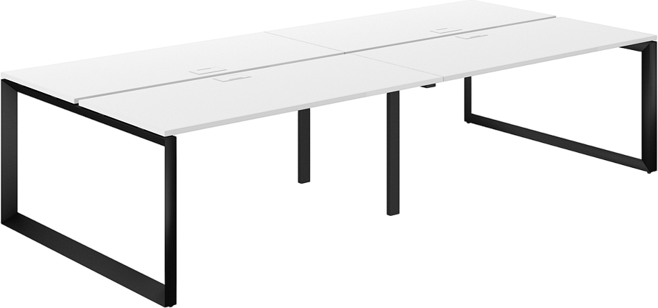 Комплект письменных столов Norden 320х143.8х75 / PR.256.WH.O59.BL (черный/белый)