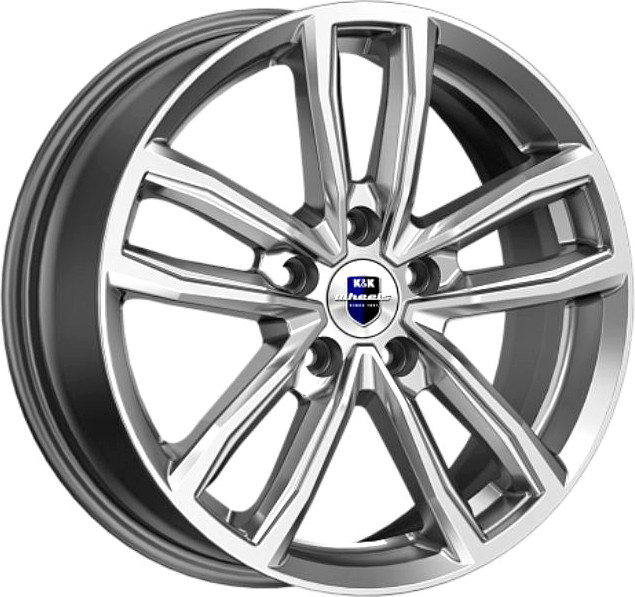 Литой диск K&K Каланг 17x6.5" 5x114.3мм DIA 60.1мм ET 45мм Дарк платинум