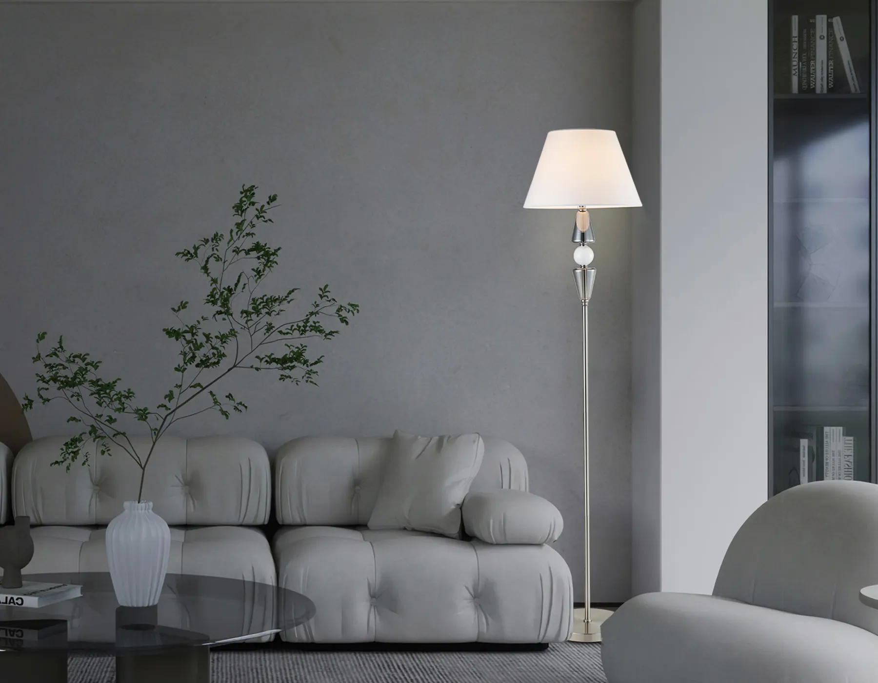 Торшер Ambrella LH75265 SN/FR (сатин никель/белый матовый) — фото 6