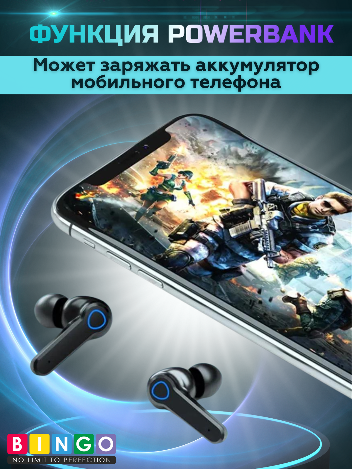 Беспроводные наушники Bingo M19 Pro (черный) — фото 6