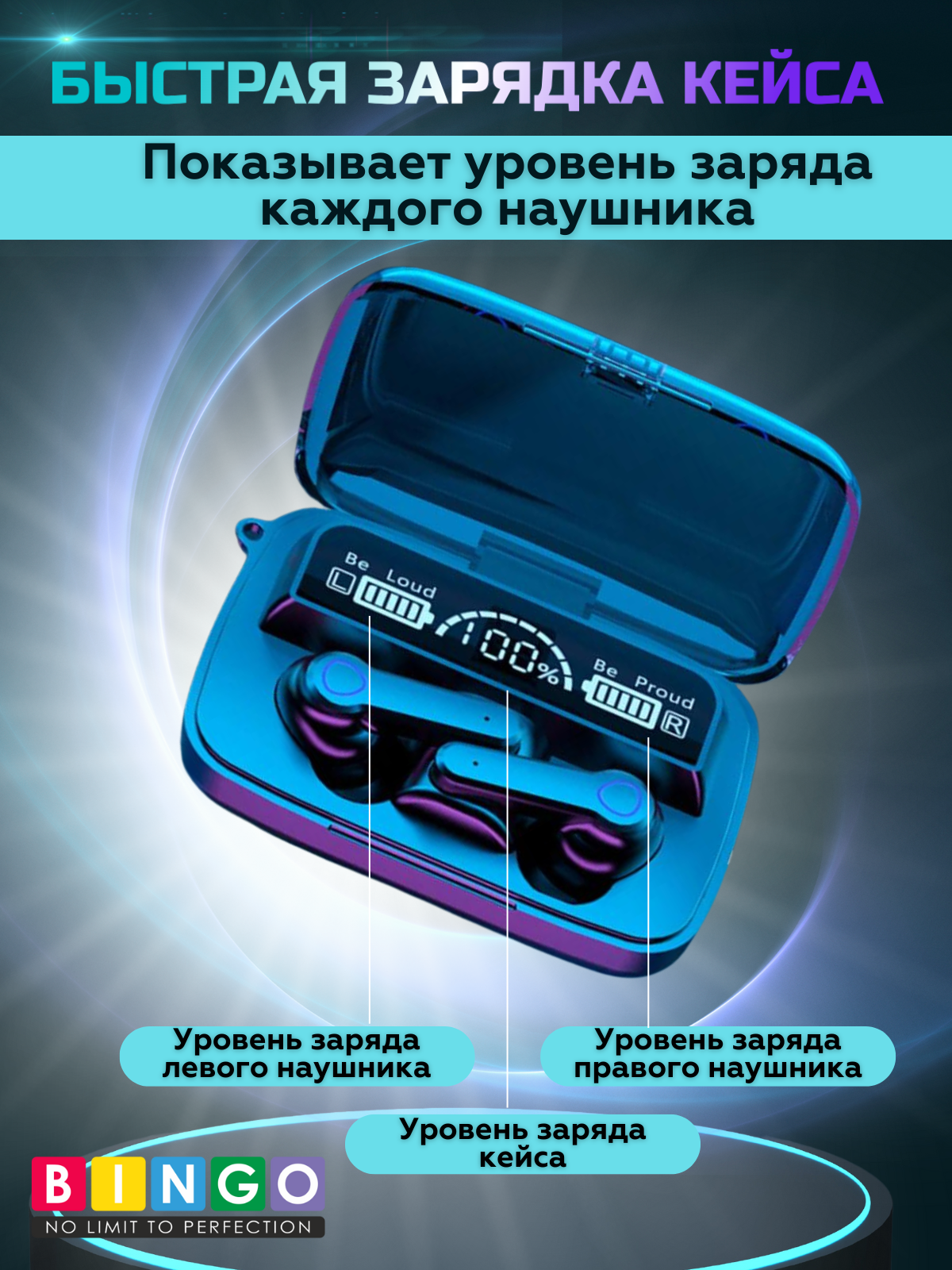 Беспроводные наушники Bingo M19 Pro (черный) — фото 3