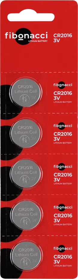Комплект батареек Fibonacci CR2016/5B / FB-2016-5B (5шт)