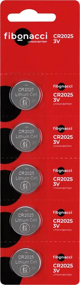 Комплект батареек Fibonacci CR2025/5B / FB-2025-5B (5шт)