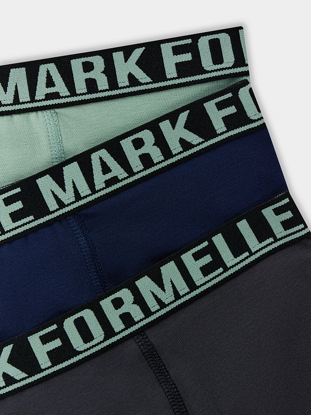 Комплект трусов детских Mark Formelle 413354-3 (р.92/98-52-48, зеленый лед/обсидиан/темно-синий) — фото 3