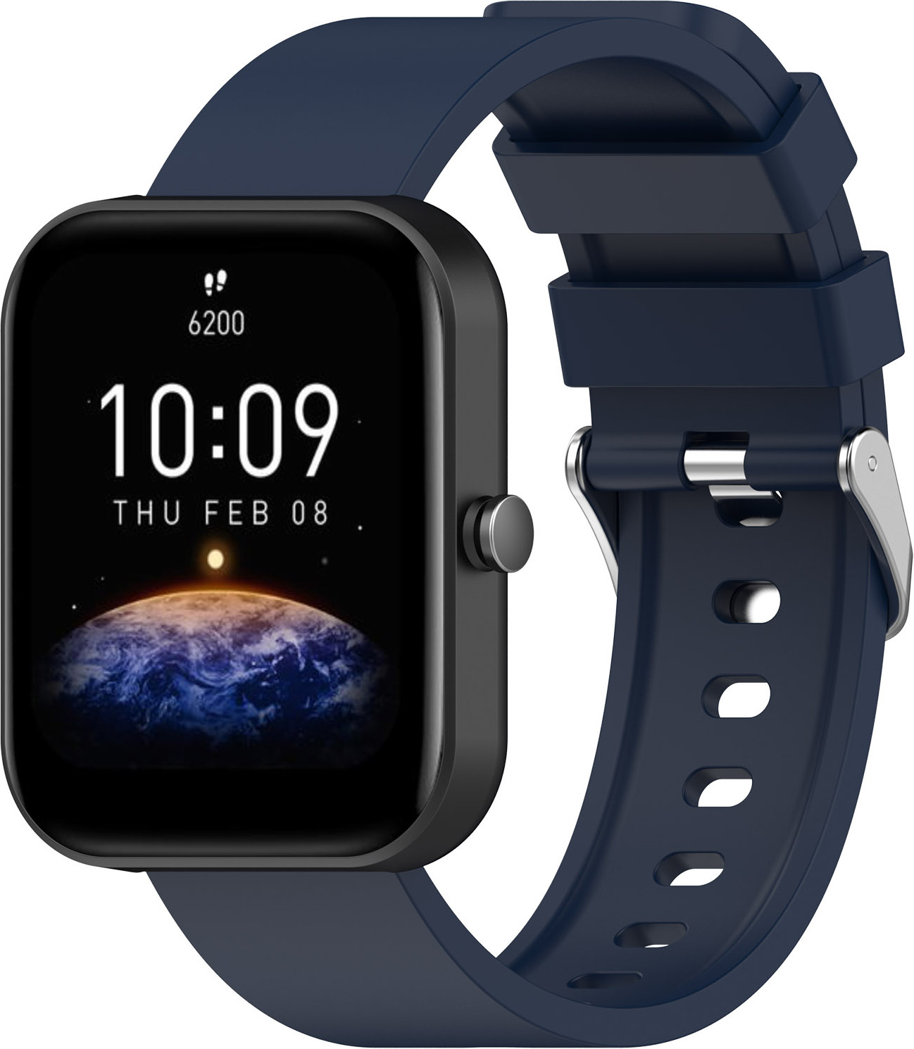 Ремешок для умных часов Bingo Silicone для Amazfit Bip/GTS/GTR 42мм (20мм, темно-синий) — фото 4