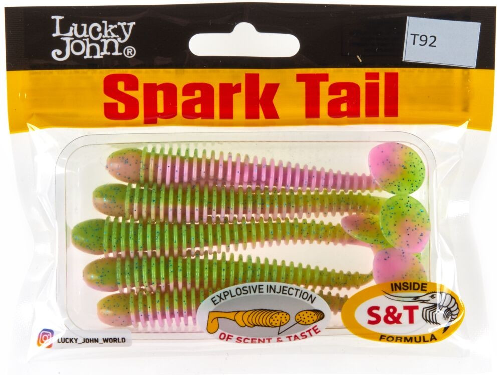 Мягкая приманка Lucky John Pro Series Spark Tail 4.0in / 140168-T92 (5шт) — фото 3