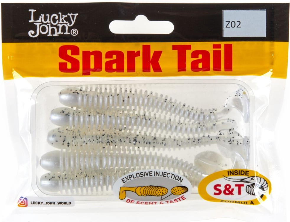 Мягкая приманка Lucky John Pro Series Spark Tail 4.0in / 140168-Z02 (5шт) — фото 3