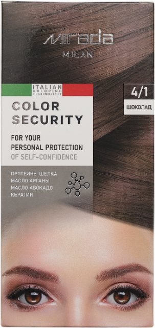 Крем-краска для волос Mirada Color security тон 4/1 Шоколад