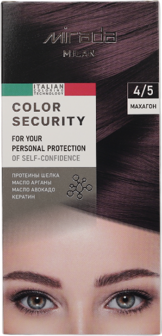 Крем-краска для волос Mirada Color security тон 4/5 Махагон