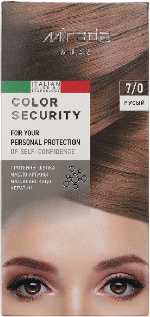 Крем-краска для волос Mirada Color security тон 7/0 Русый