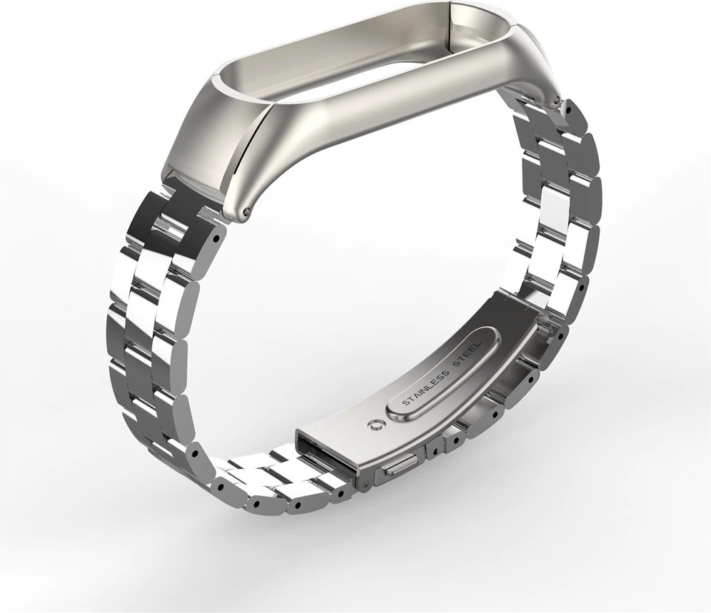 Ремешок для умных часов Bingo Stainless для Xiaomi Mi Band 3 (серебристый) — фото 1