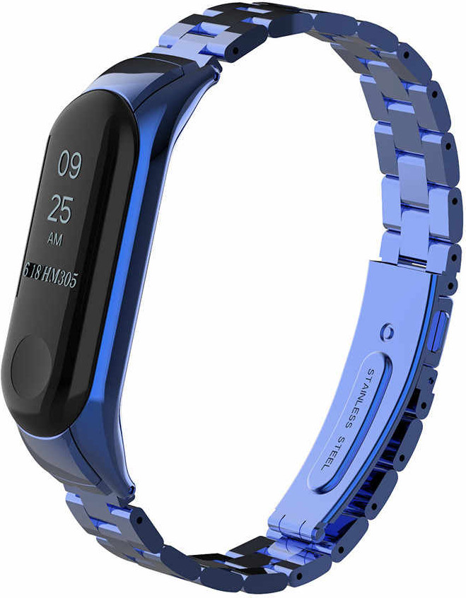 Ремешок для умных часов Bingo Stainless для Xiaomi Mi Band 3/4 (синий) — фото 5
