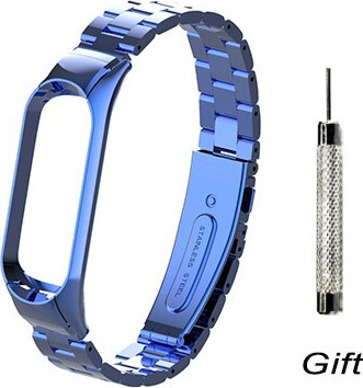 Ремешок для умных часов Bingo Stainless для Xiaomi Mi Band 3/4 (синий) — фото 6