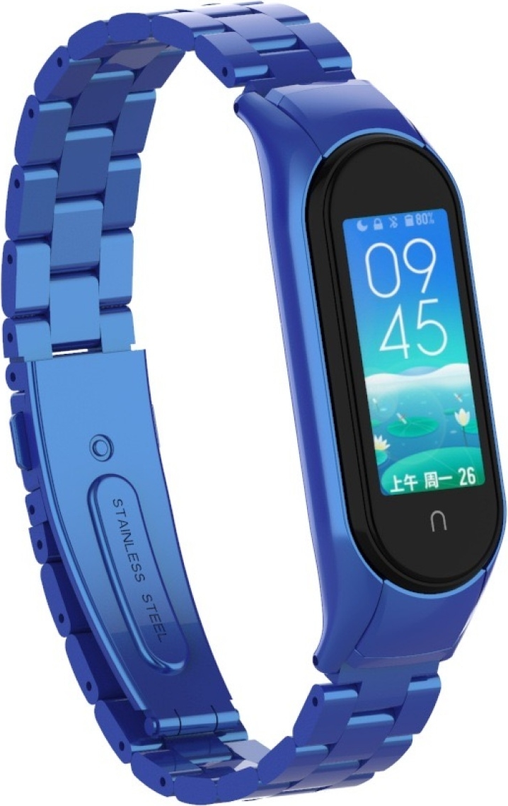 Ремешок для умных часов Bingo Stainless для Xiaomi Mi Band 3/4 (синий) — фото 1