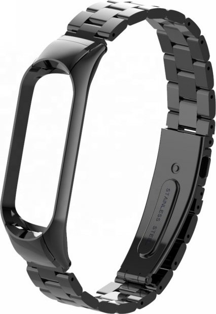 Ремешок для умных часов Bingo Stainless для Xiaomi Mi Band 3/4 (черный) — фото 5
